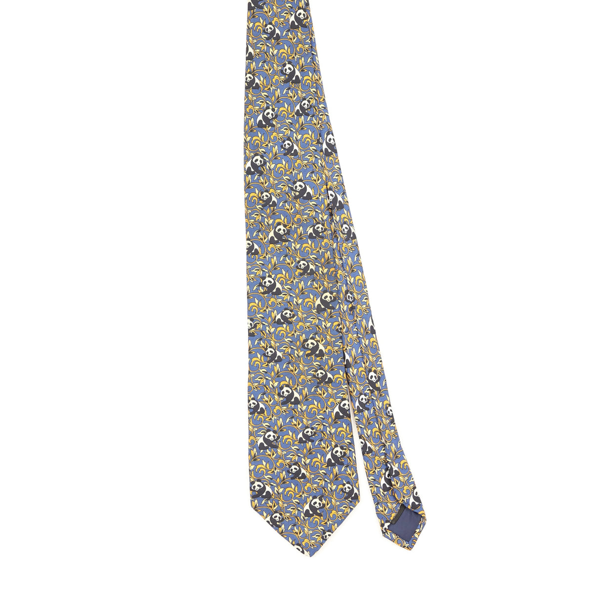 Front of Vintage 1990's Panda Animal Print Patterned Tie