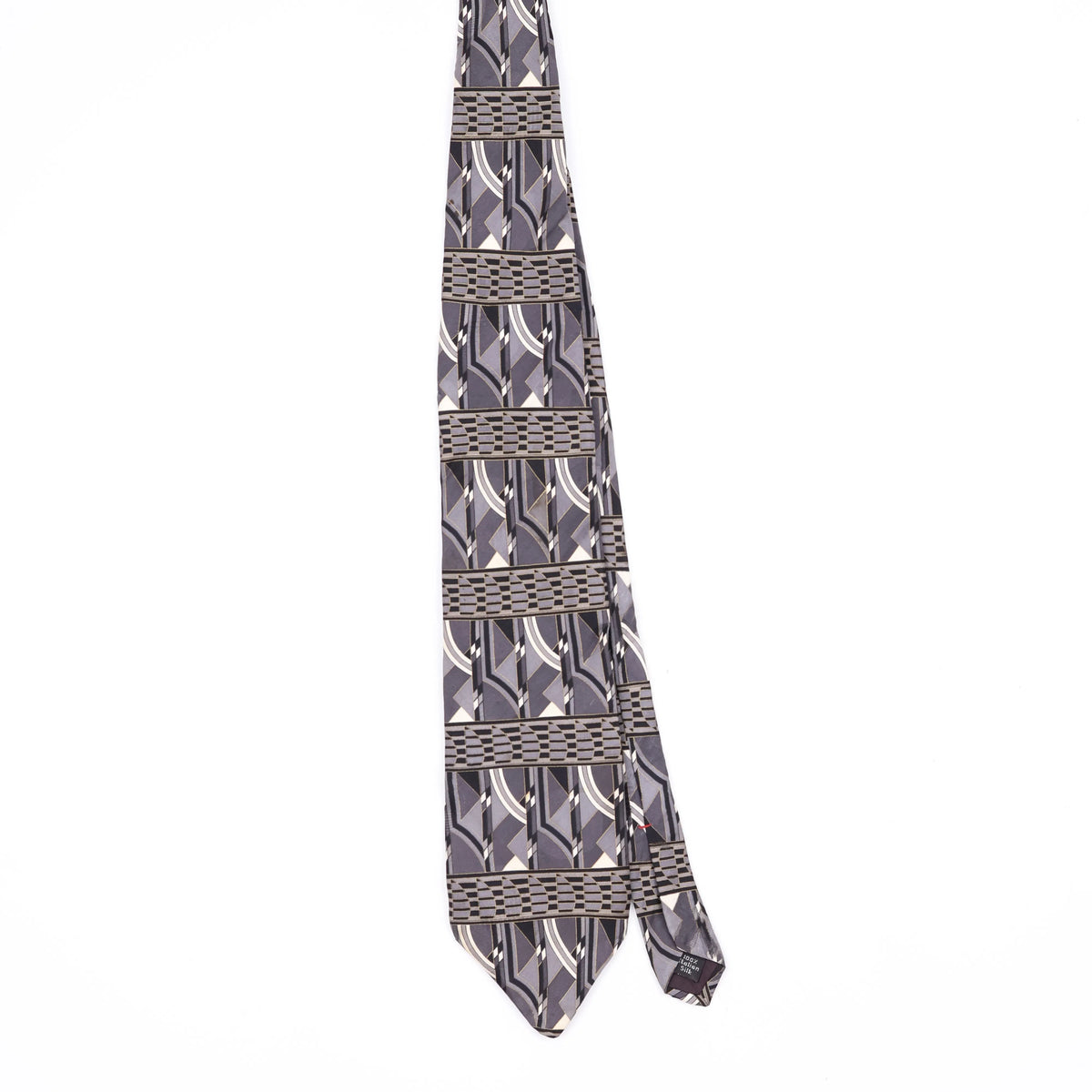 Front Front of Vintage 1990's Geometric Patterned Tie
