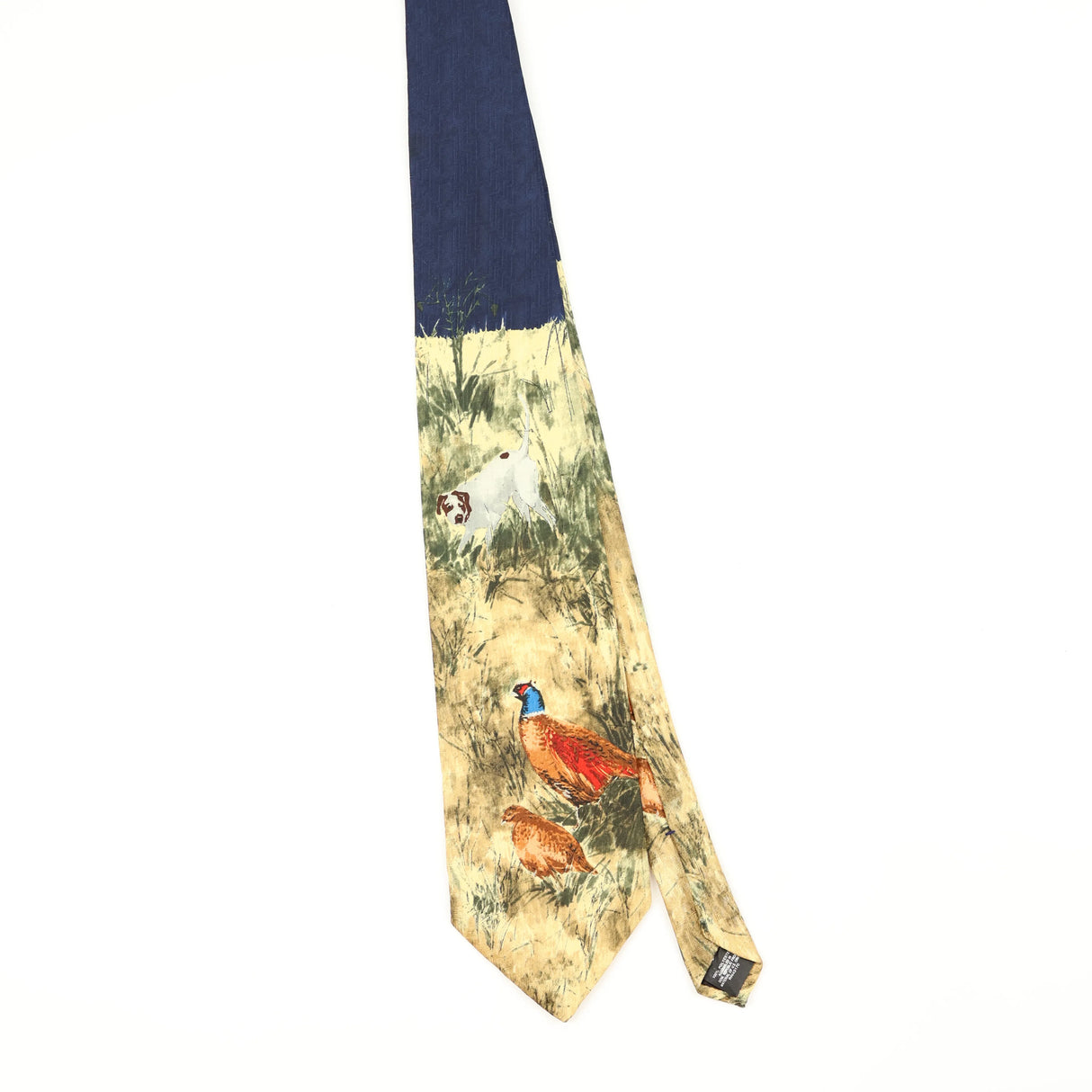 Front Front of Vintage 1990's Puritan Pheasant Animal Print Patterned Tie