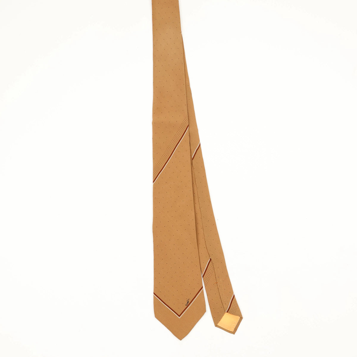 Front Front of Vintage 1980's Jacques Fath Striped Patterned Tie