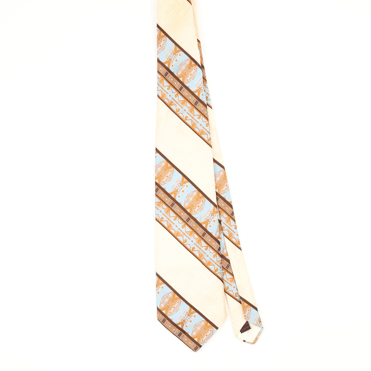 Front Front of Vintage 1980's Striped Patterned Tie