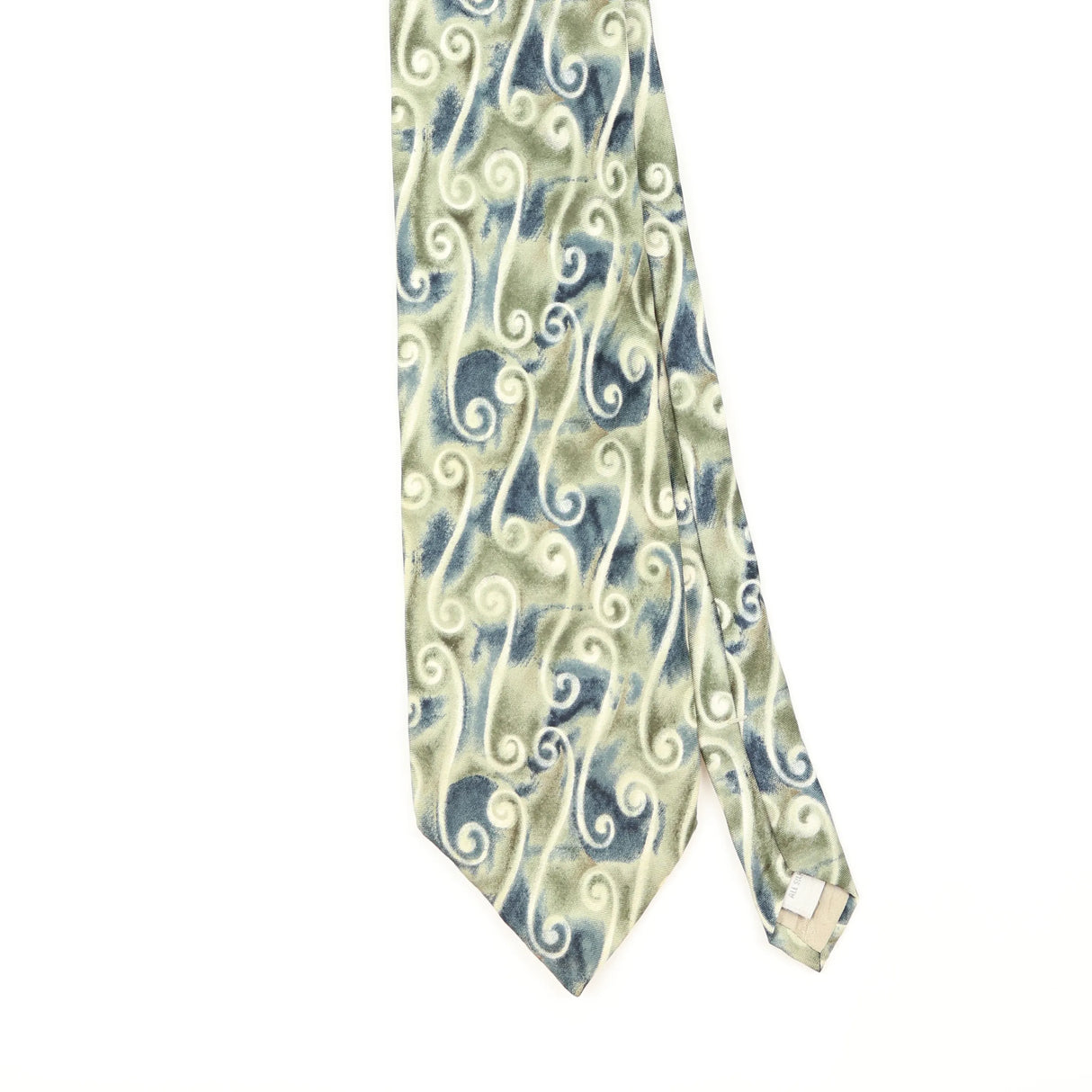 Front Front Detail of Vintage 1990's Pierre Cardin Swirls Abstract Patterned Tie