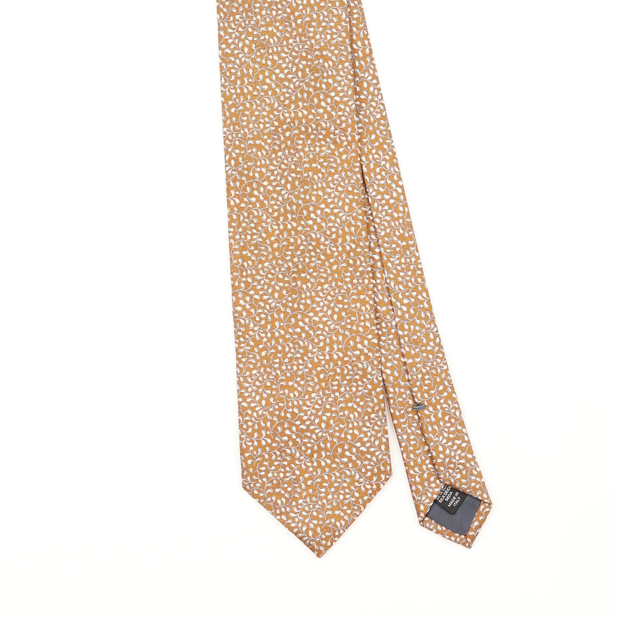 Front Front Detail of Vintage 1990's Ermenegildo Zegna Floral Patterned Tie