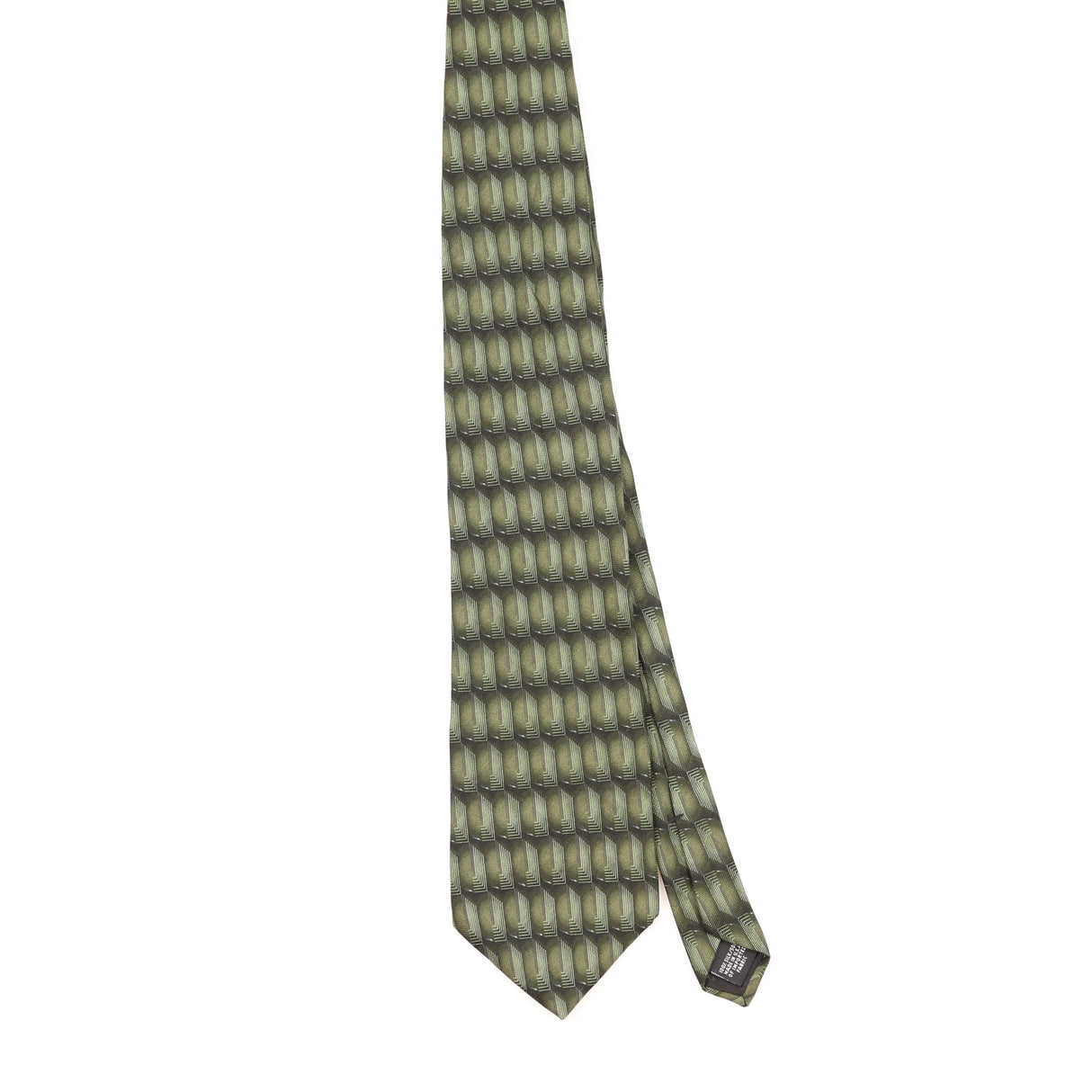 Front of Vintage 1990's Bill Blass Geometric Patterned Tie