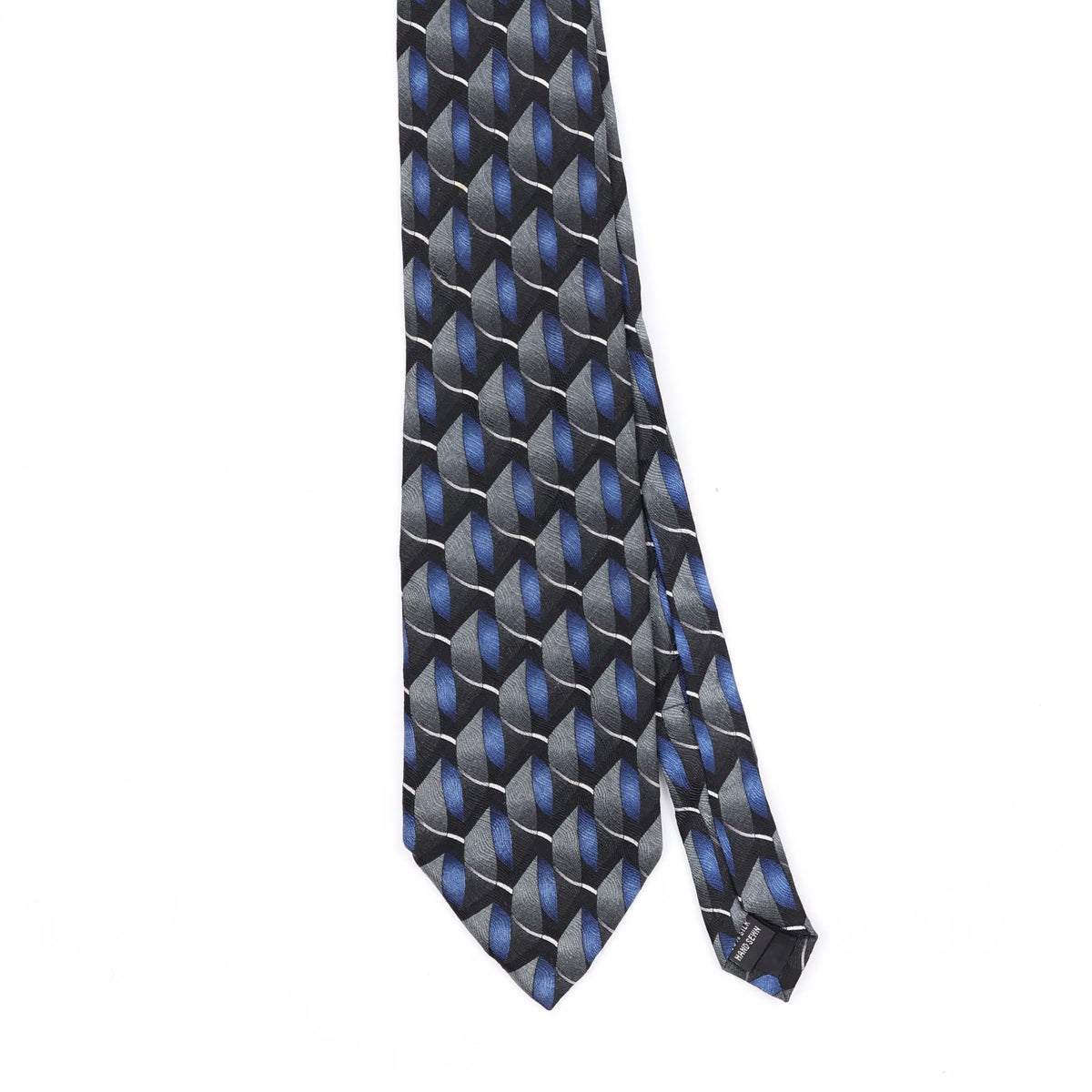 Front Front Detail of Vintage 1990's Geometric Patterned Tie