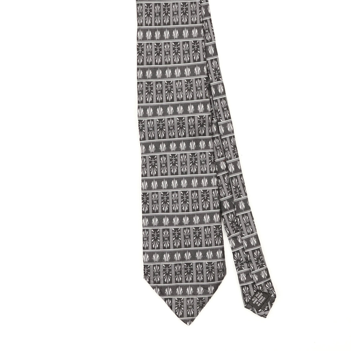 Front Front Detail of Vintage Haggar Geometric Patterned Tie