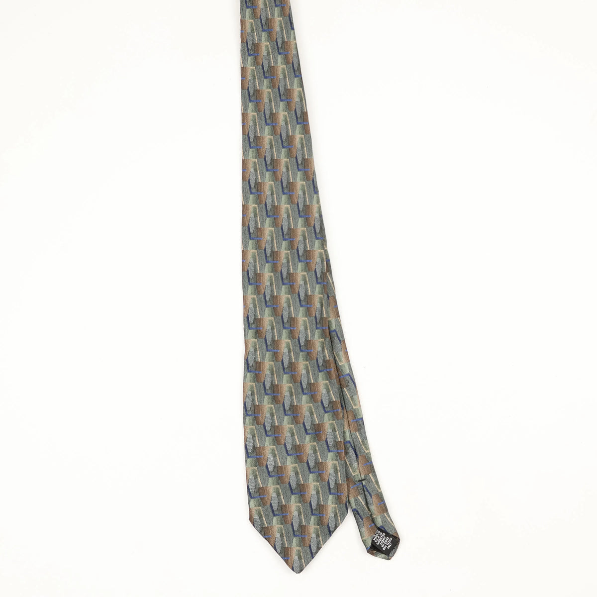 Front Front of Vintage 1990's Stafford Geometric Patterned Tie