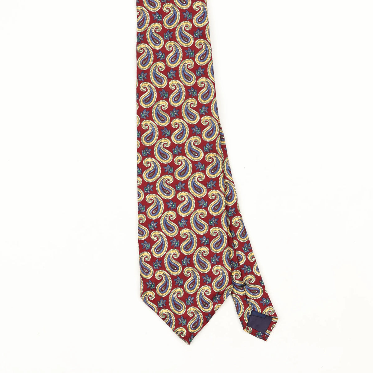 Front Front Detail of Vintage 1990's Nautica Paisley Patterned Tie