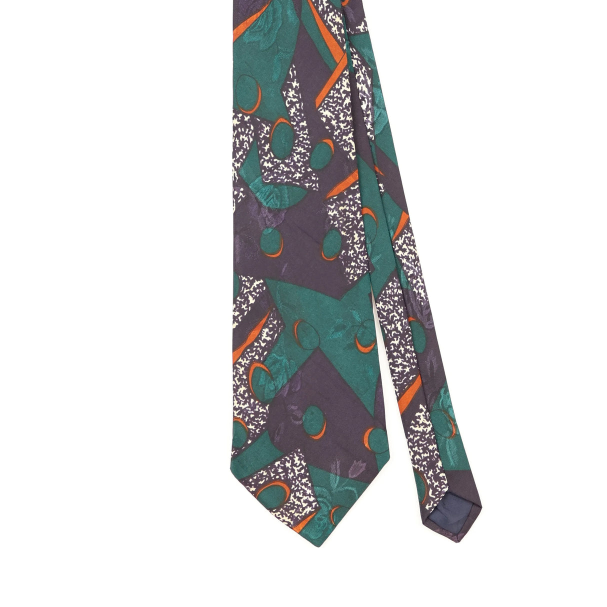 Front Front Detail of Vintage 1980's Abstract Patterned Tie