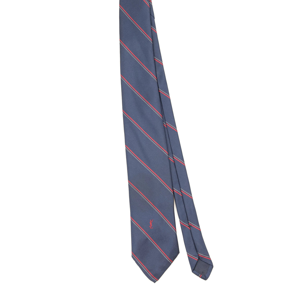 Front Front of Vintage 1990's Yves Saint Laurent Striped Patterned Tie