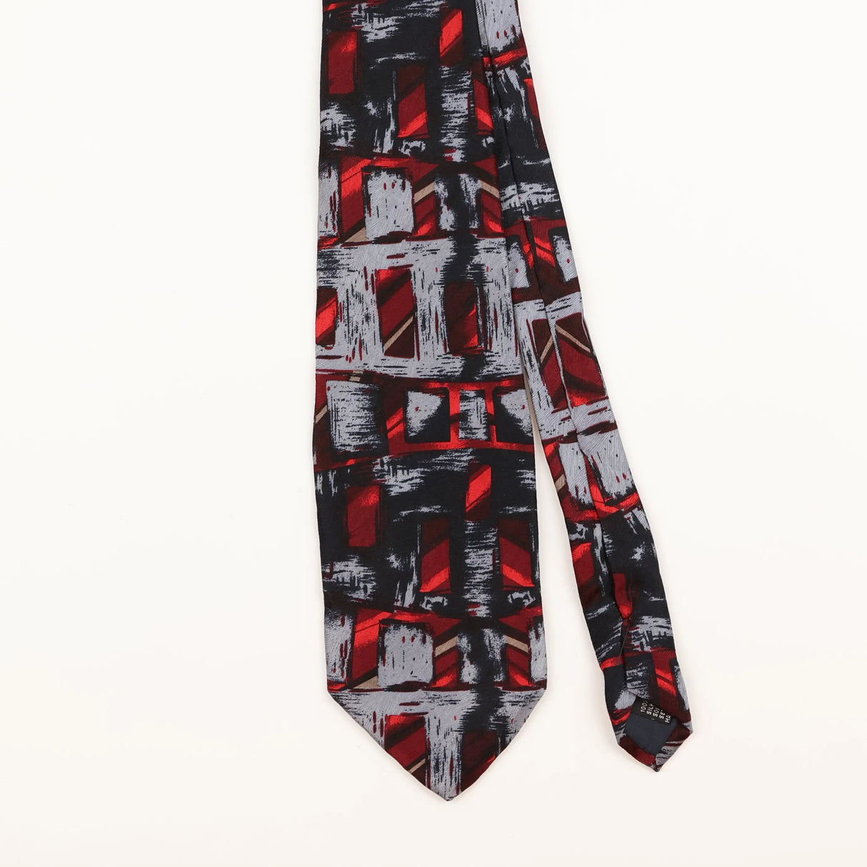 Front Detail of Vintage 1990's Abstract Patterned Tie