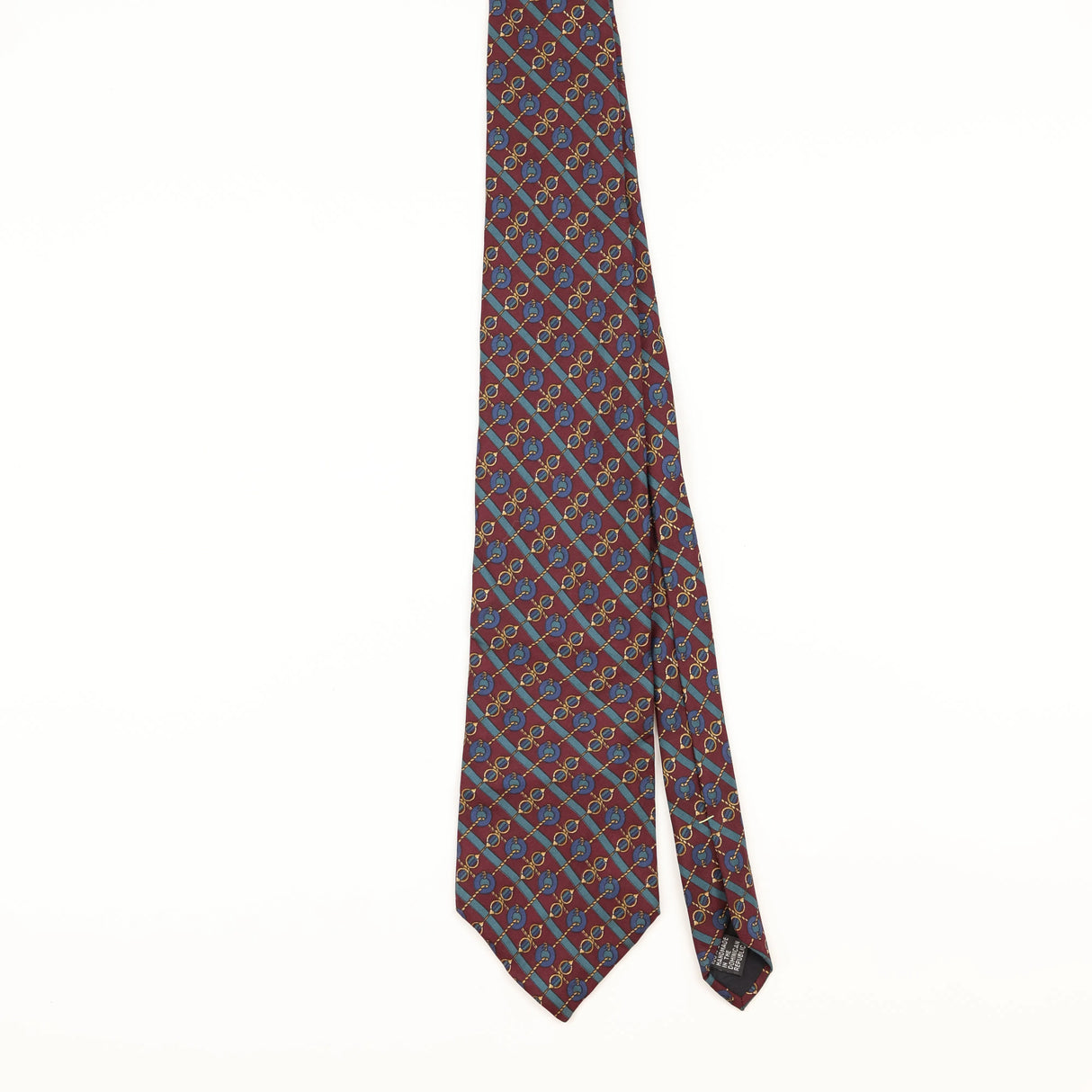Front of Vintage 1990's Claybrooke Geometric Patterned Tie