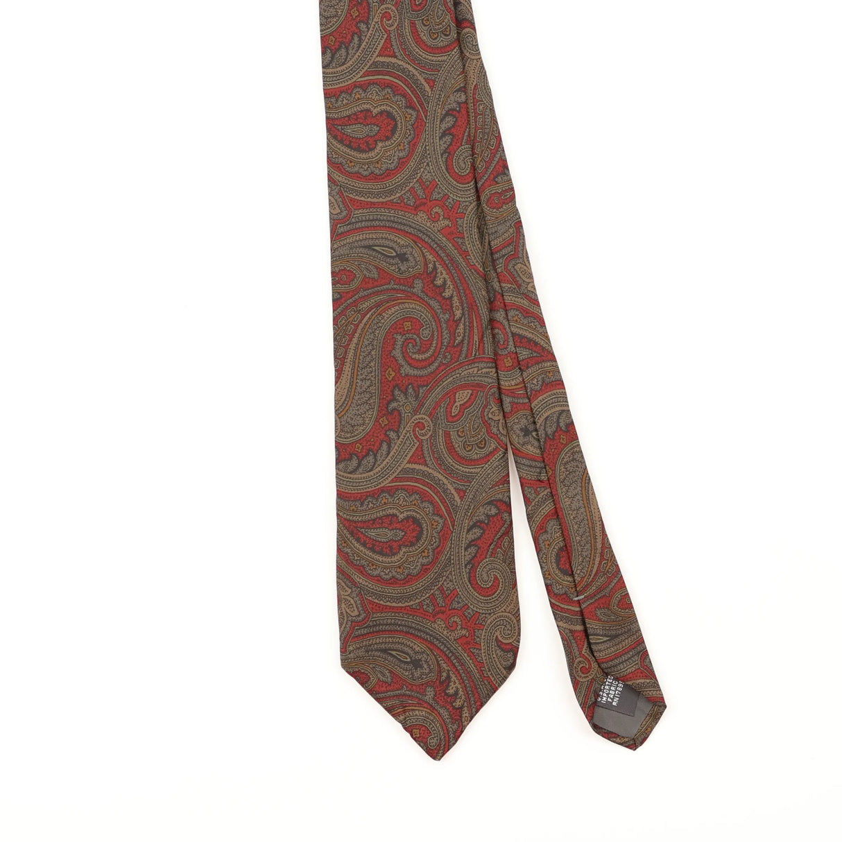 Front Front Detail of Vintage 1990's Charing Cross Paisley Patterned Tie