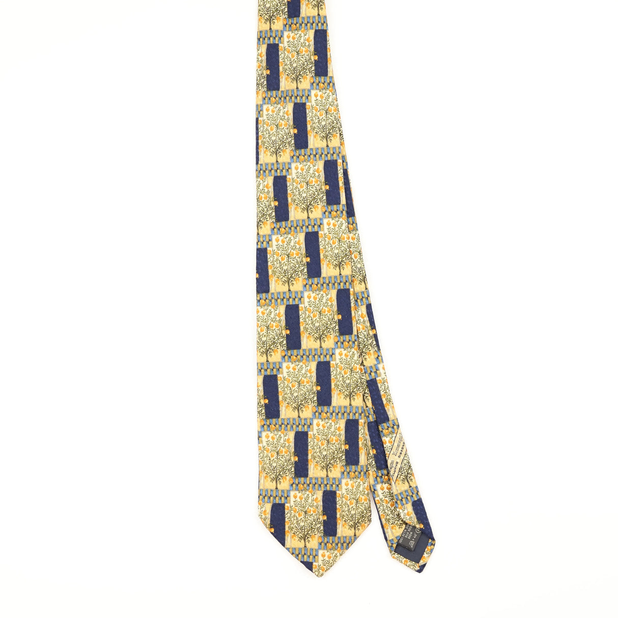 Front of Vintage 1990's Ermenegildo Zegna Floral Patterned Tie