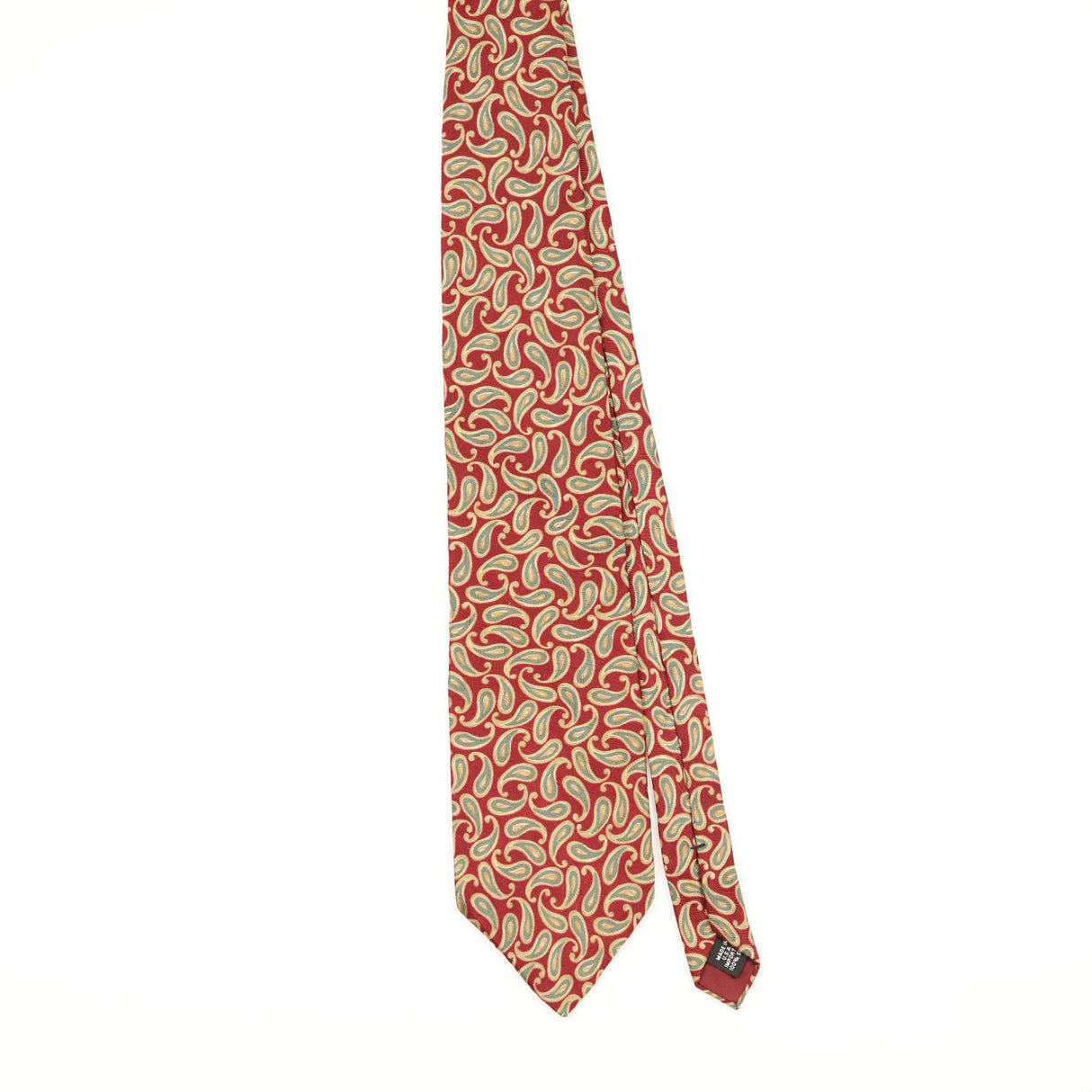Front of Vintage 1990's Paisley Patterned Tie