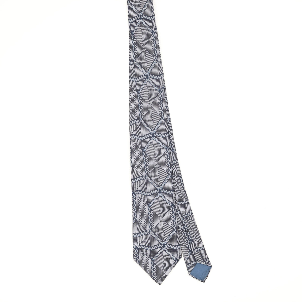 Front Front of Vintage 1980's Christian Dior Geometric Patterned Tie