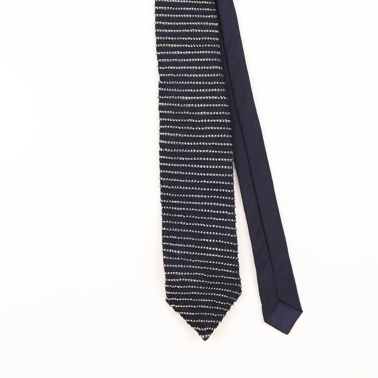 Front Detail of Vintage 1990's Textured Floral Patterned Tie
