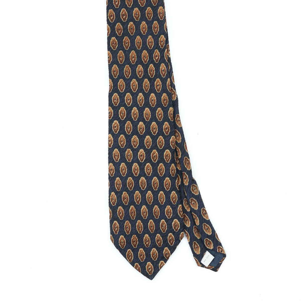 Front Front Detail of Vintage 1990's Van Heusen Foulard Geometric Patterned Tie