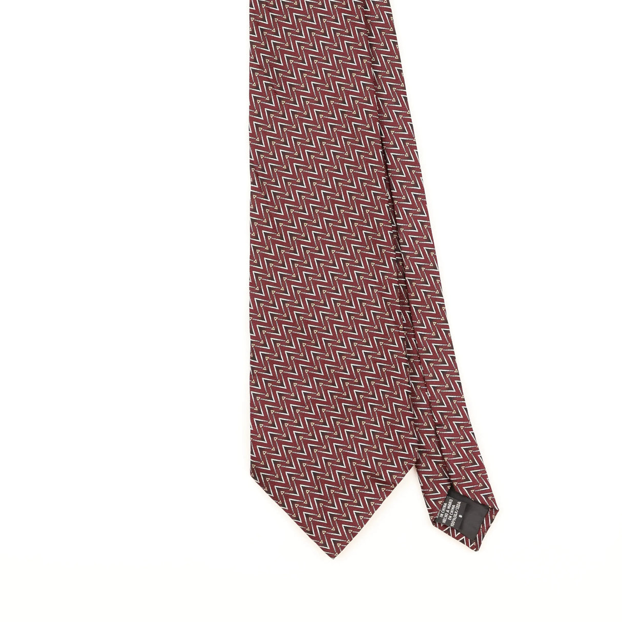 Front Detail of Vintage Van Heusen Geometric Patterned Tie