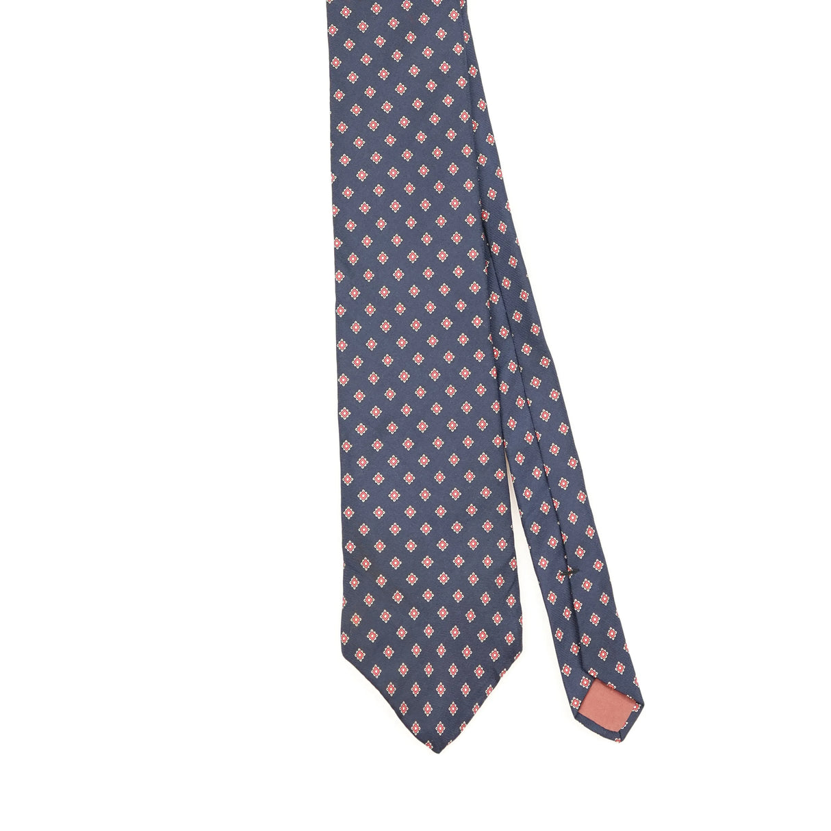 Front Front Detail of Vintage 1980's Yves Saint Laurent Diamonds Geometric Patterned Tie