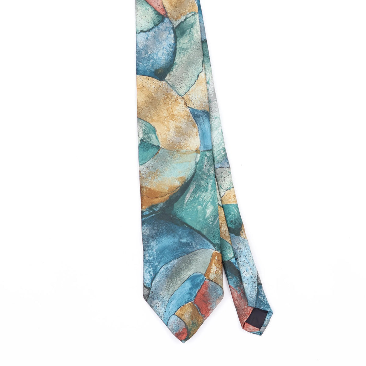 Front Front Detail of Vintage 1990's Abstract Patterned Tie