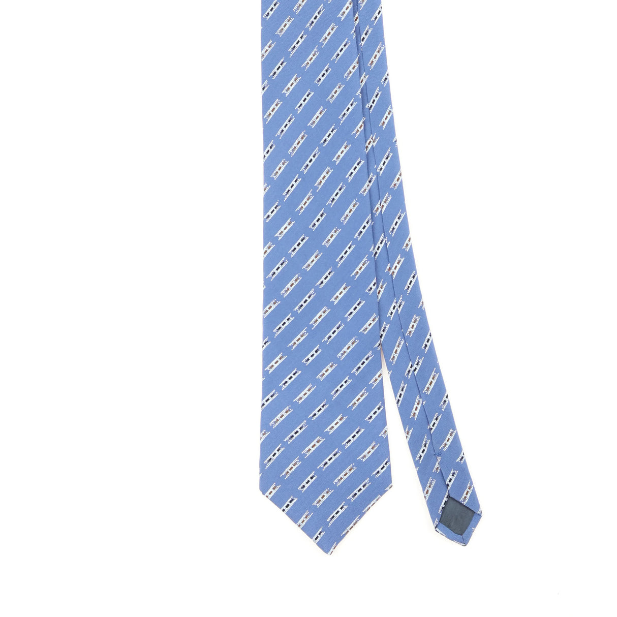 Front Front Detail of Vintage 1990's Vitaliano Pancaldi Striped Patterned Tie