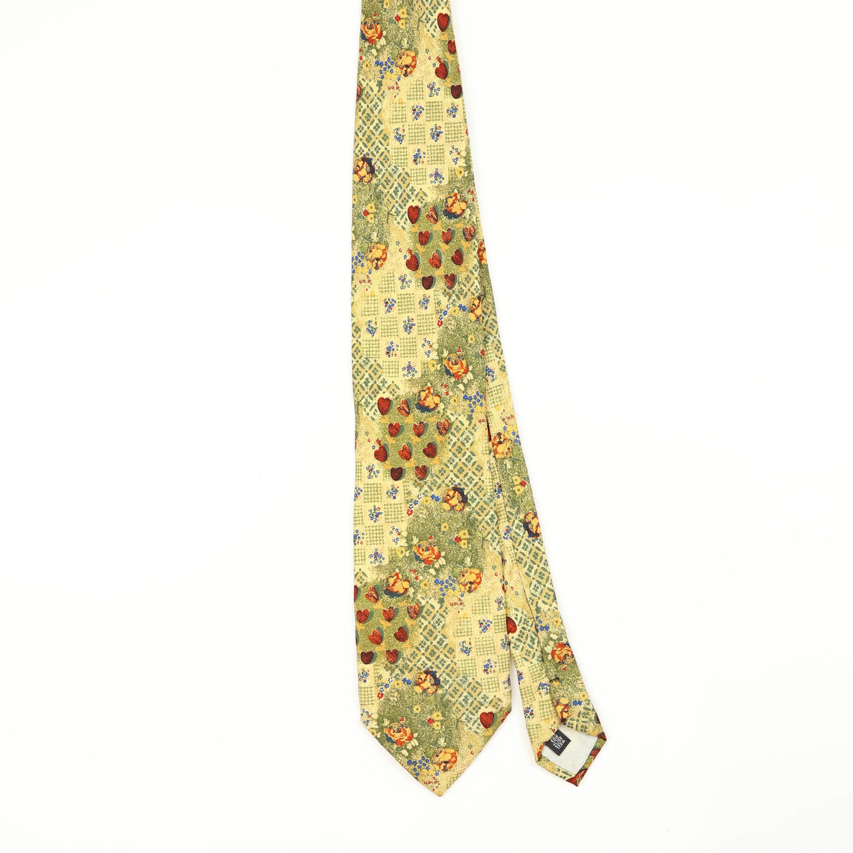 Front Front of Vintage 1990's Floral Patterned Tie