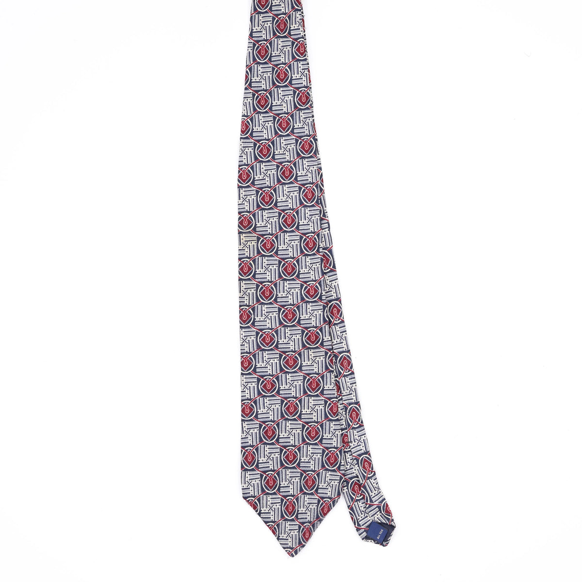 Front Front of Vintage 1990's Pierre Cardin Geometric Patterned Tie