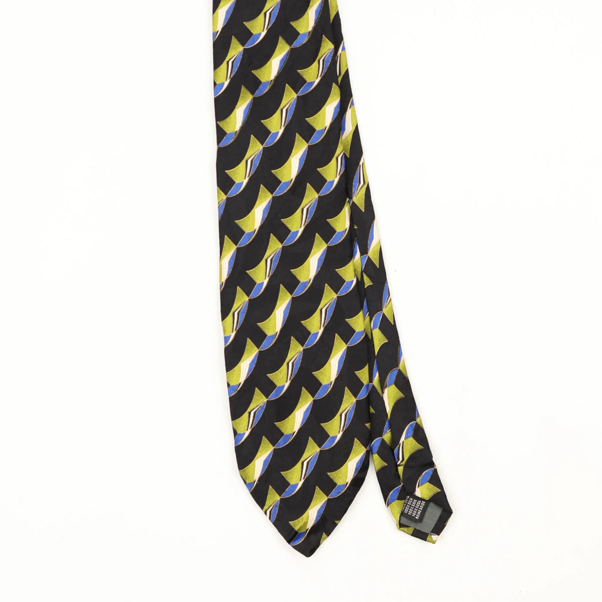 Front Front Detail of Vintage 1990's Geometric Patterned Tie