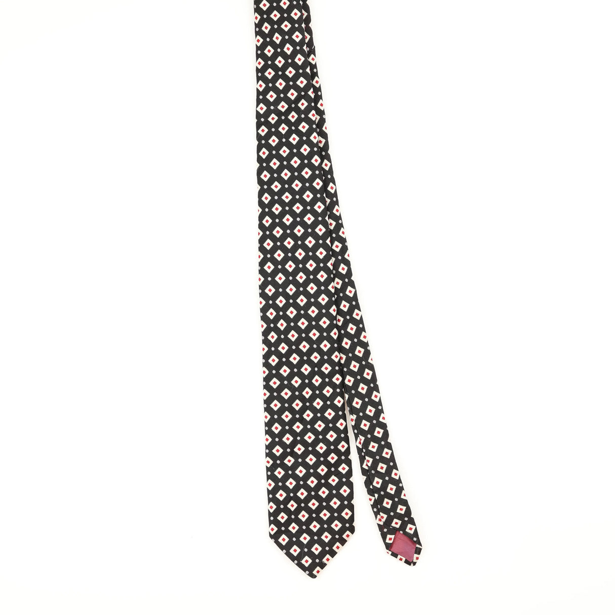 Front of Vintage 1980's Geometric Patterned Tie