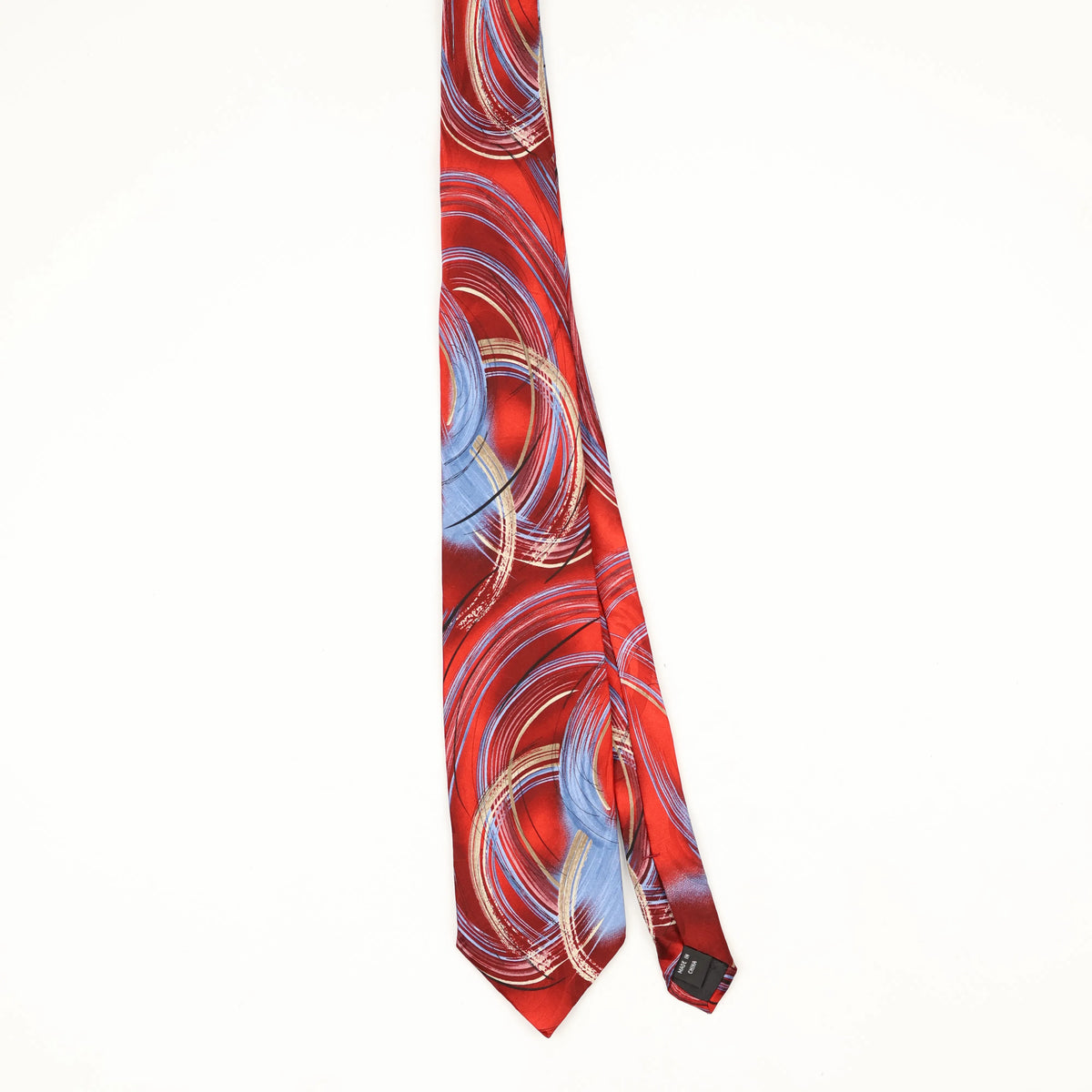 Front Front of Vintage Jerry Garcia Clockworks Abstract Patterned Tie