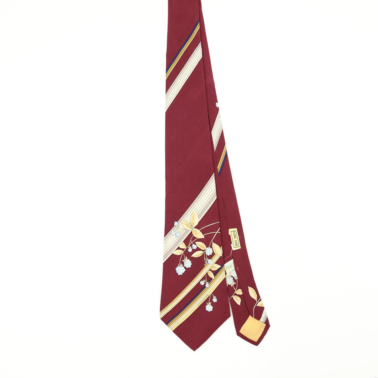 Front Front of Vintage 1980's Leonard Paris Floral Patterned Tie