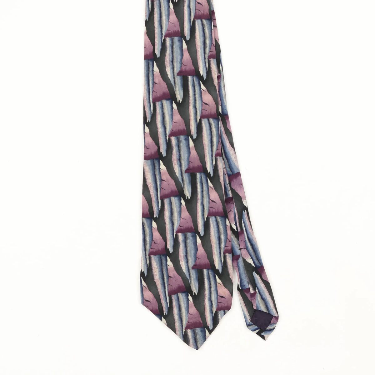 Front Front Detail of Vintage 1990's Jerry Garcia Landscape Abstract Patterned Tie