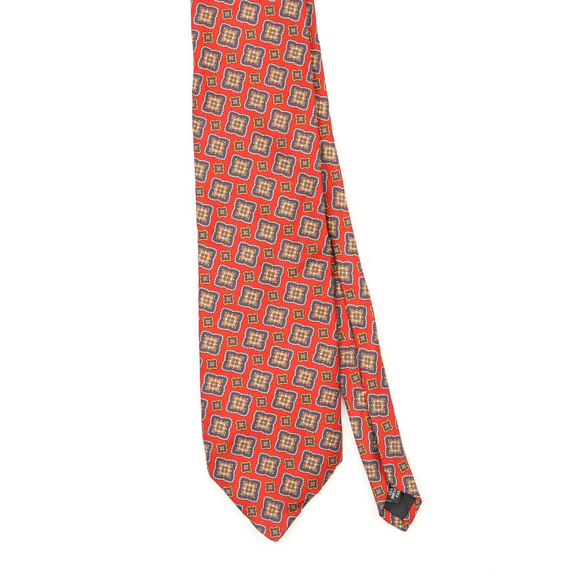 Front Front Detail of Vintage 1990's Geometric Patterned Tie