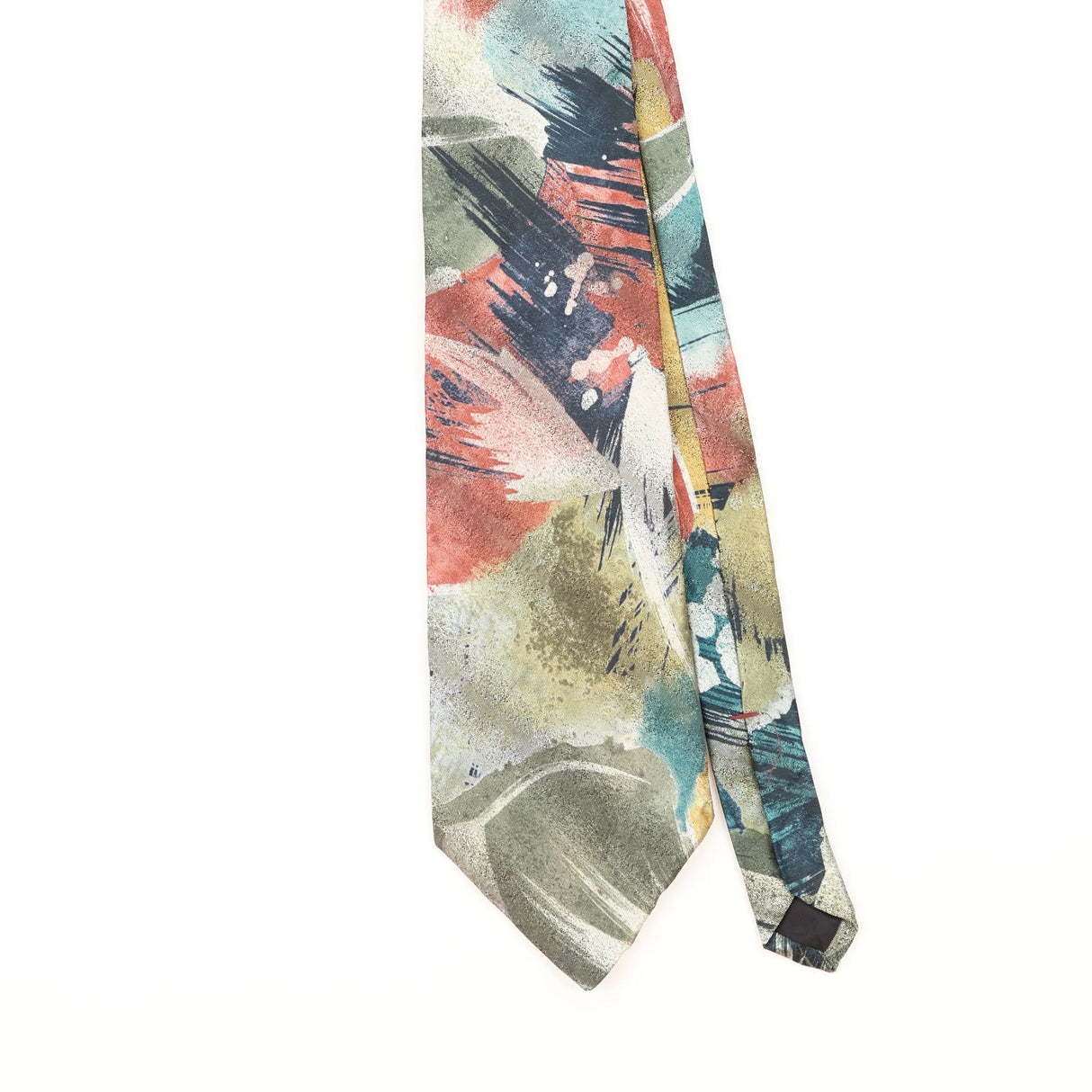 Front Detail of Vintage 1990's Abstract Patterned Tie
