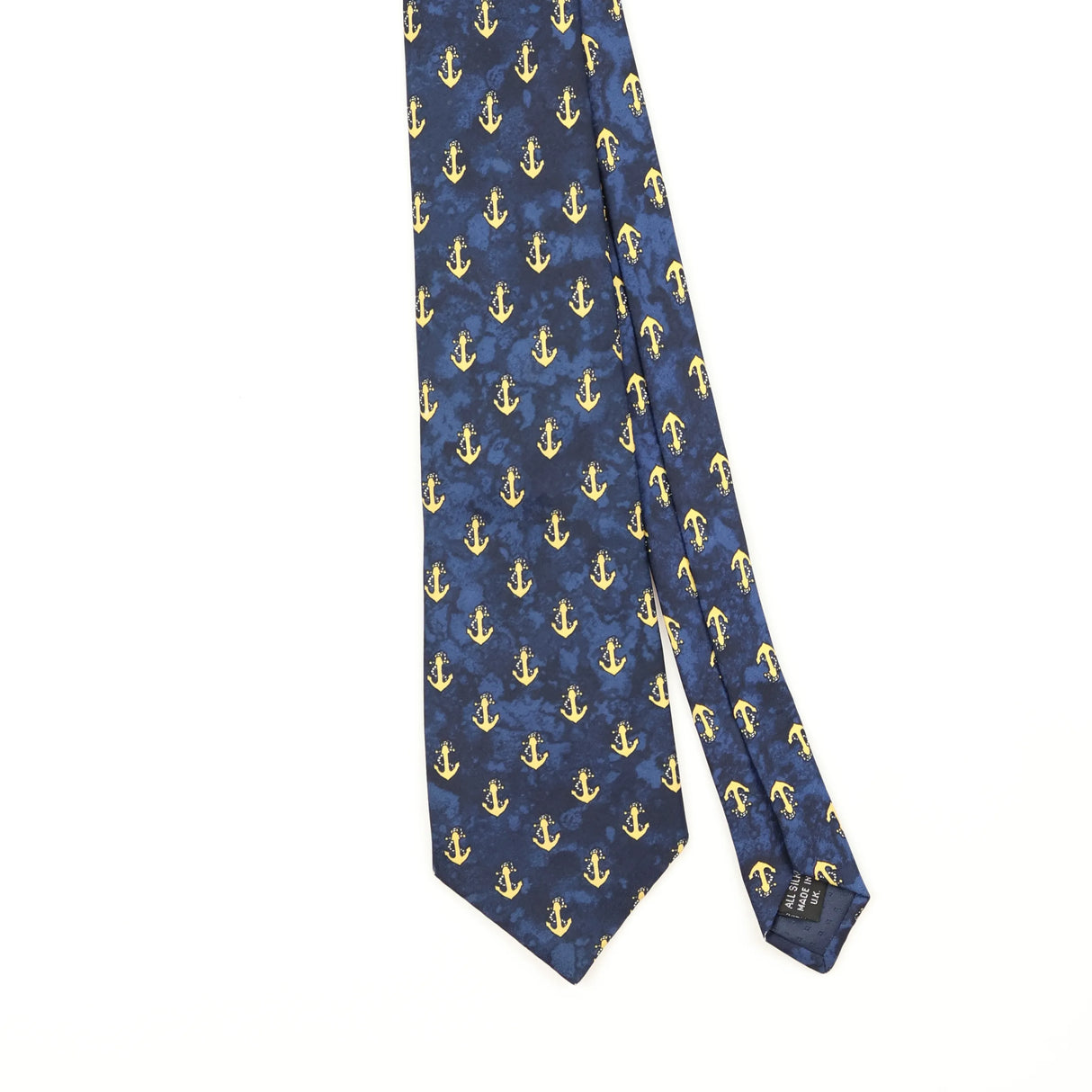 Front Front Detail of Vintage 1990's Pierre Cardin Anchors Geometric Patterned Tie