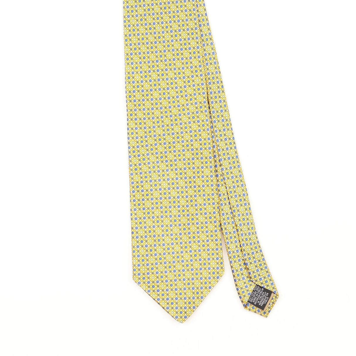 Front Front Detail of Vintage 1990's Tie Rack Beaufort Geometric Patterned Tie