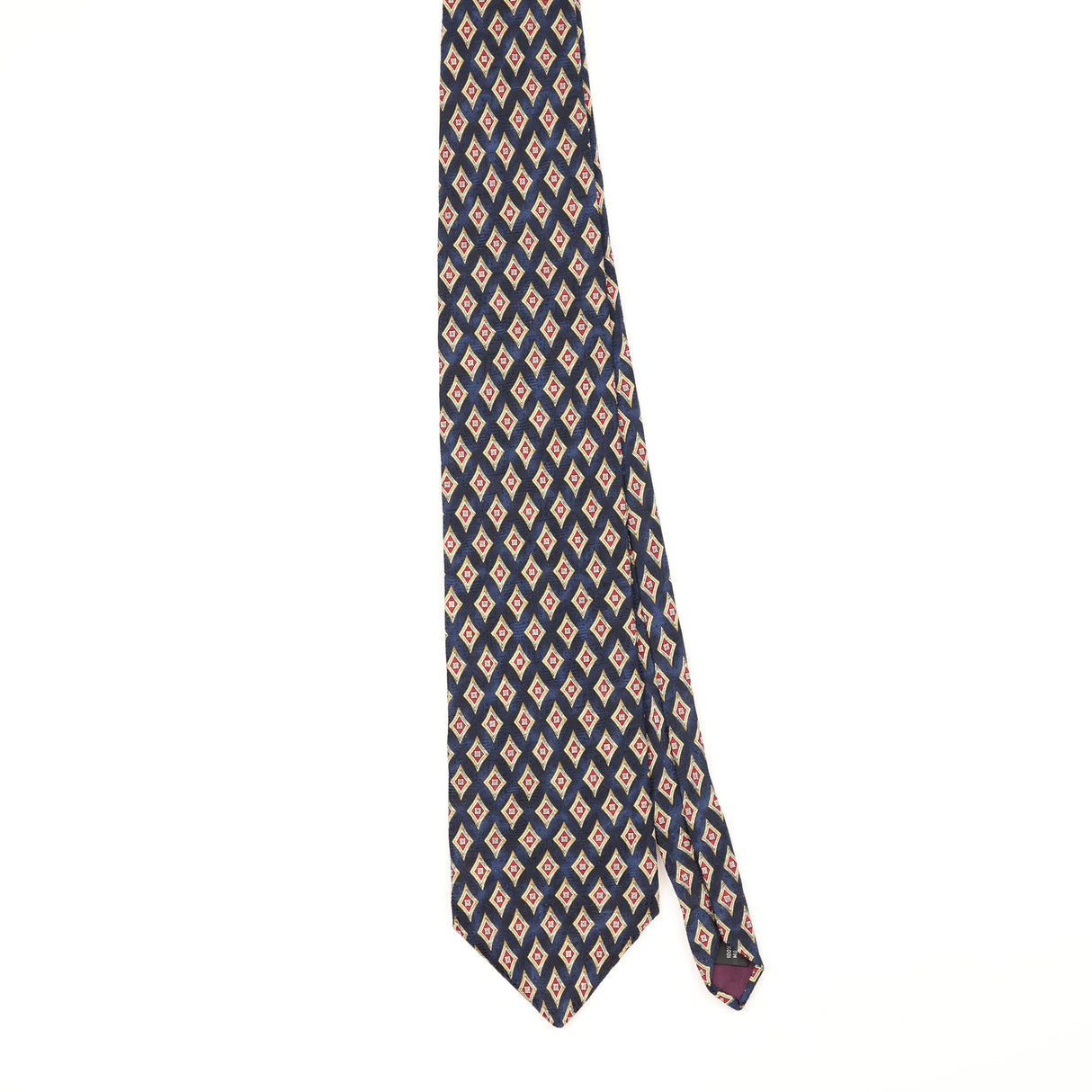 Front Front of Vintage 1990's Pierre Balmain Diamonds Geometric Patterned Tie