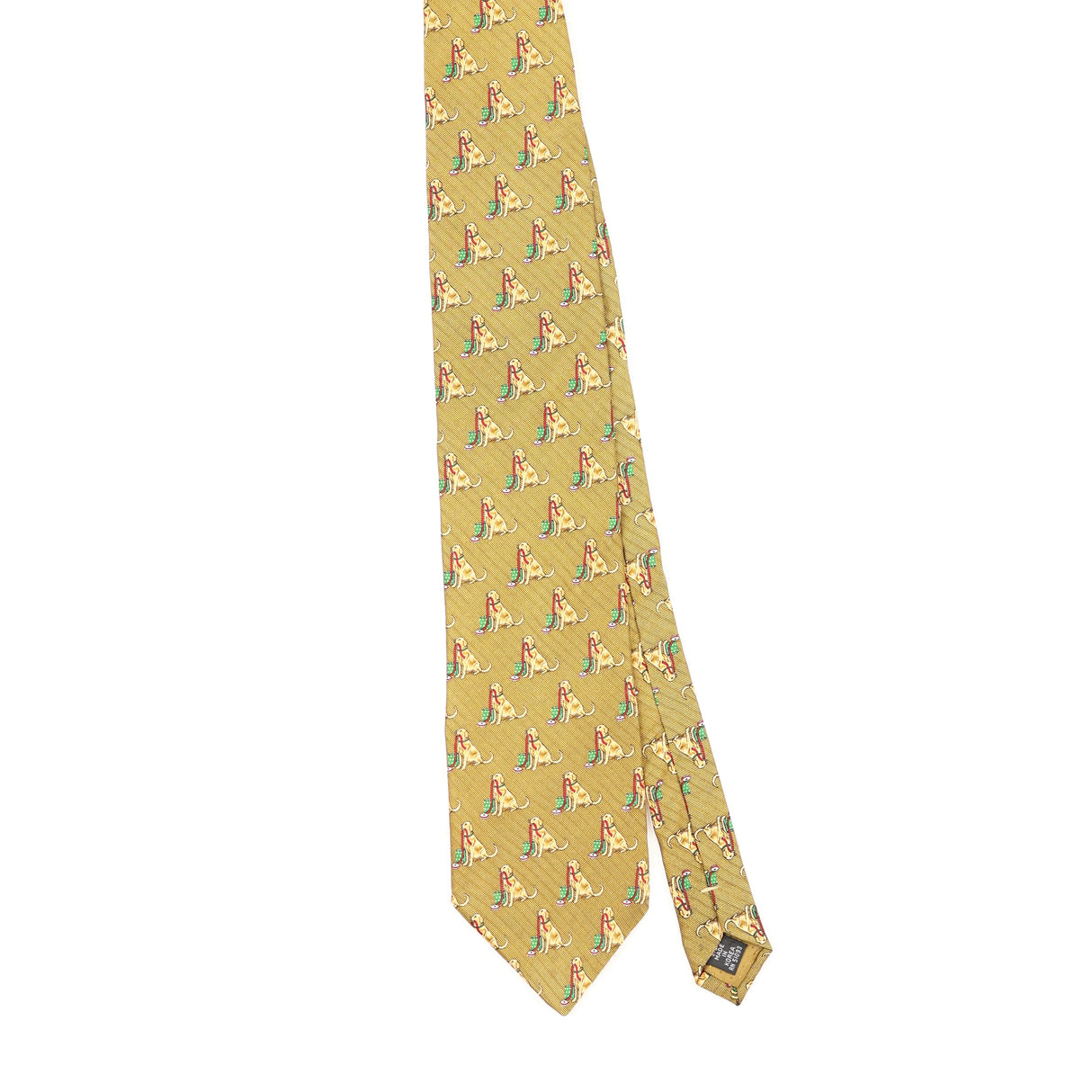 Front Front of Vintage 1990's Tango Dog Geometric Patterned Tie