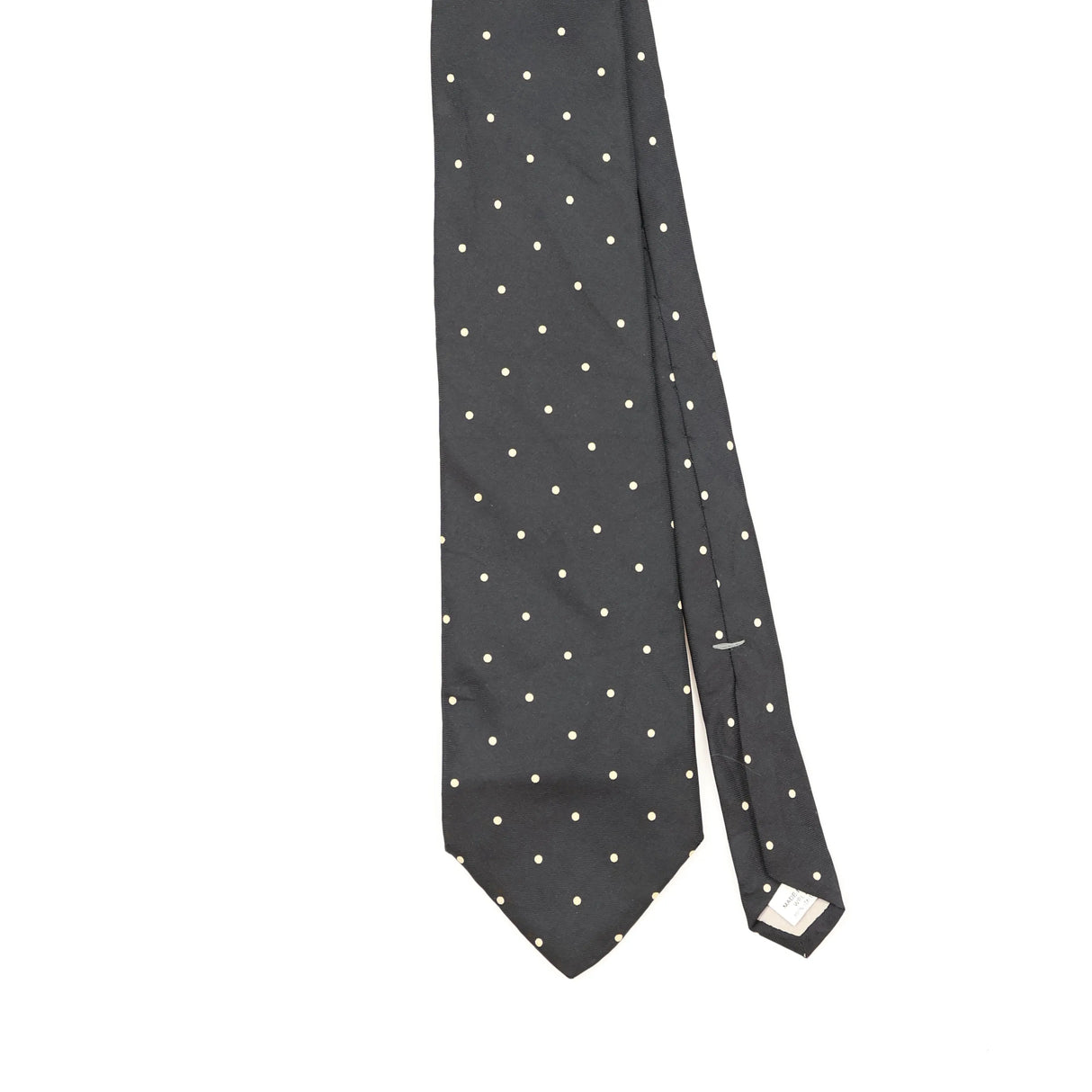 Front Front Detail of Vintage 1990's Polka Dot Patterned Tie