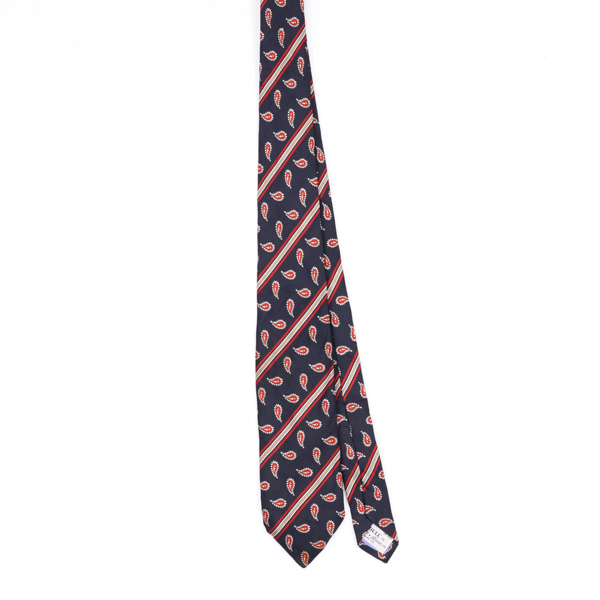 Front Front of Vintage 1990's Paisley Patterned Tie