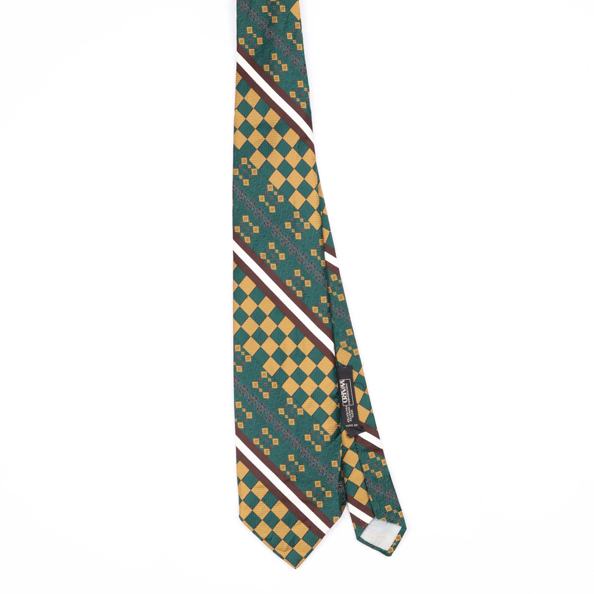 Front Front of Vintage 1980's Geometric Patterned Tie