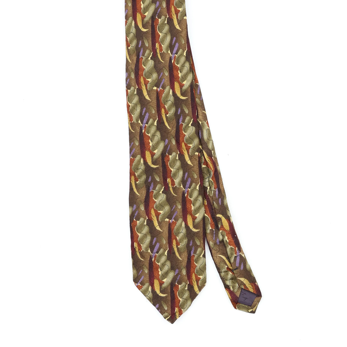 Front Front Detail of Vintage 1990's Jerry Garcia Butterflies III Abstract Patterned Tie