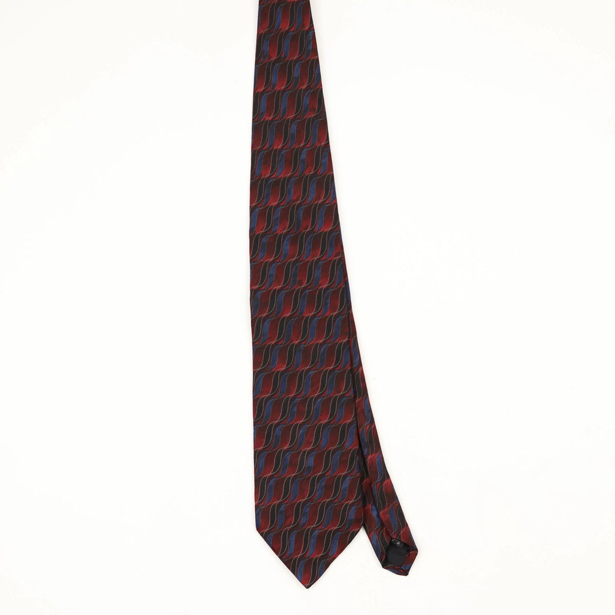 Front Front of Vintage 1990's Waves Geometric Patterned Tie
