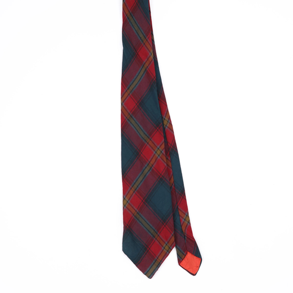 Front Front of Vintage 1980's Tartan Plaids & Checks Patterned Tie