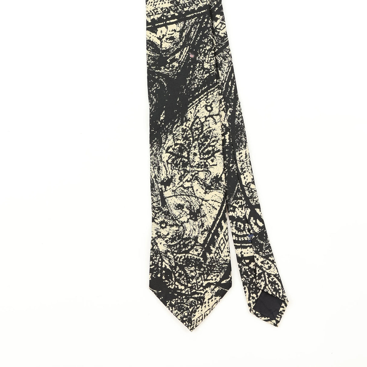 Front Front Detail of Vintage 1990's Yves Saint Laurent Abstract Patterned Tie