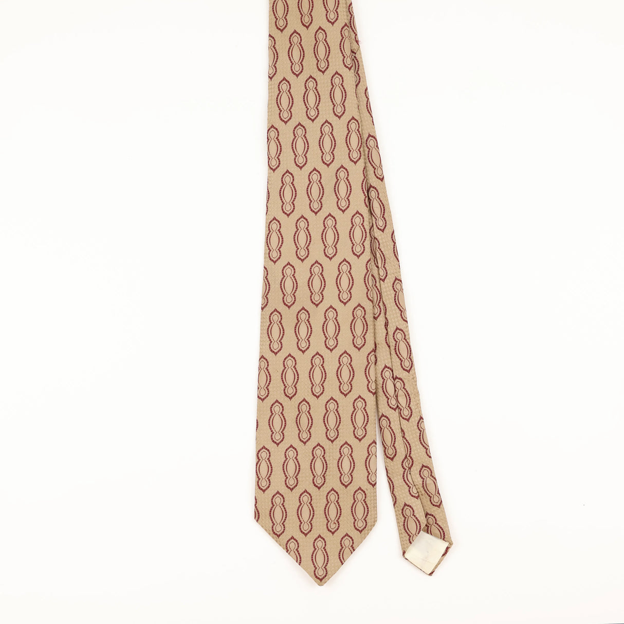 Front of Vintage 1970's Geometric Patterned Tie