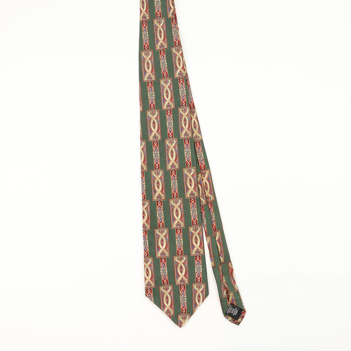 Front of Vintage 1990's Bill Blass Geometric Patterned Tie