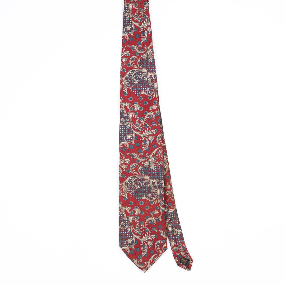 Front Front of Vintage 1990's Bill Blass Paisley Patterned Tie