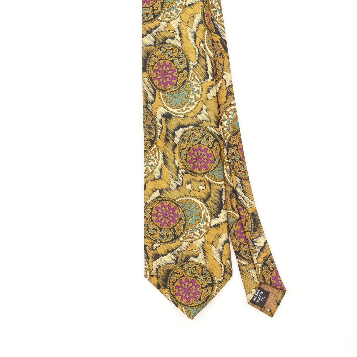 Front Detail of Vintage 1990's Pierre Cardin Abstract Patterned Tie